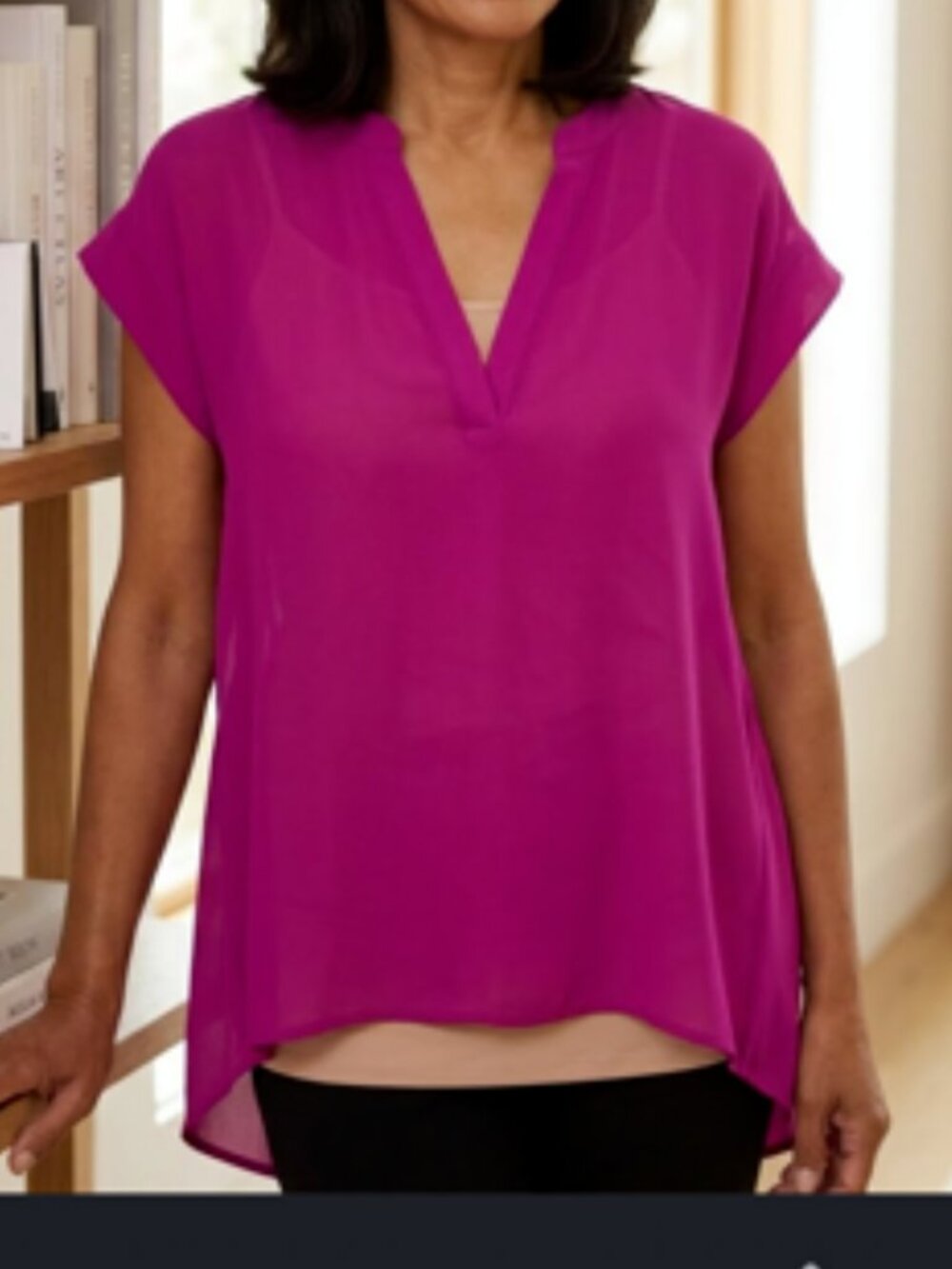 Cynthia Steffe Magenta Pullover Top